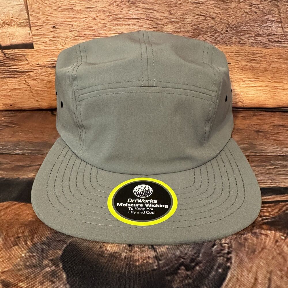 Athletic Works Men's DriWorks Moisture Wicking 5-Panel Camper Hat Gray